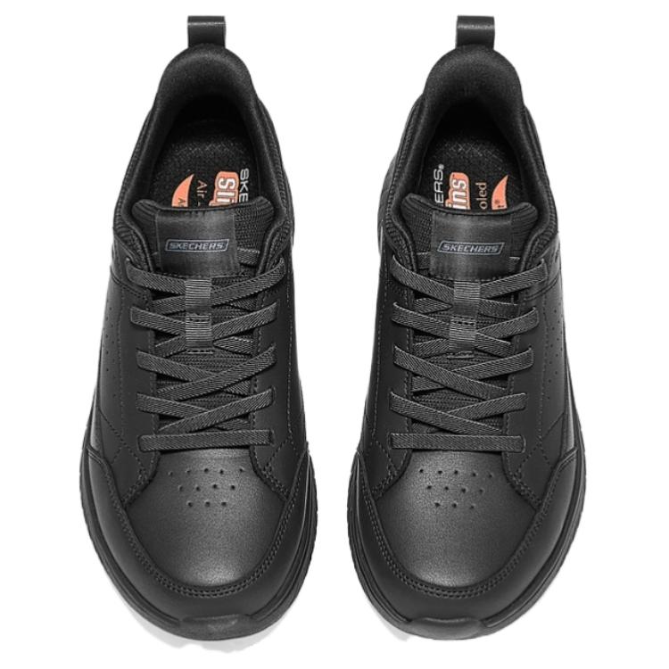 Skechers Casual Mixed Material Synthetic Leather Comfortable Durable Casual Shoes Men Shoes Black 205656-BBK