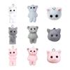 Cat/Bear Doll Keychain Flocking Toy Pendant Keyring Stuffed Animals Couple Key Rings Ornament for Bag Phones Keys