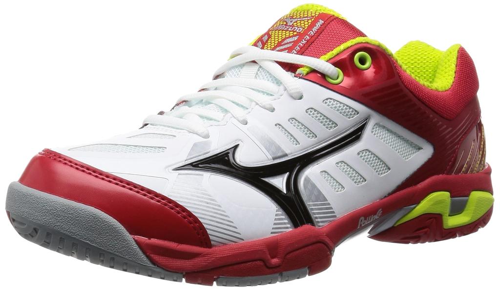 Tennis Shoes Wave Exceed SS AC White x Black x Red 230 [Mizuno] [Men's] (23cm)