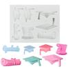 DIY Graduation Doctor Hat Fondant Sugarcraft Silicone Mould Cake Decoration Tools Chocolate Polymer Clay Resin Mold