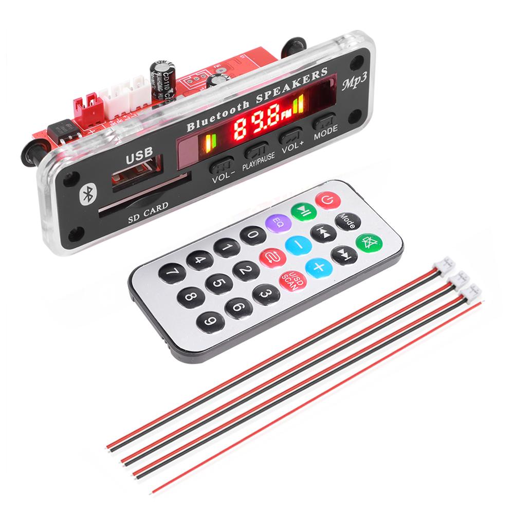 

2*20 Вт усилитель 7-18 В MP3 декодер плата цветной экран Bluetooth 5.0 стерео аудио модуль FM AUX аудио радио модуль автомобильный MP3 плеер