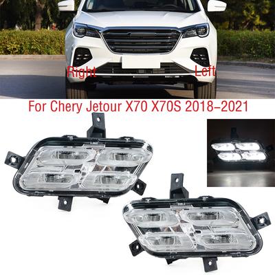 For Chery Jetour X70 X70S 2018    Car Front Bumper Fog Light DRL Daytime Driving Running
