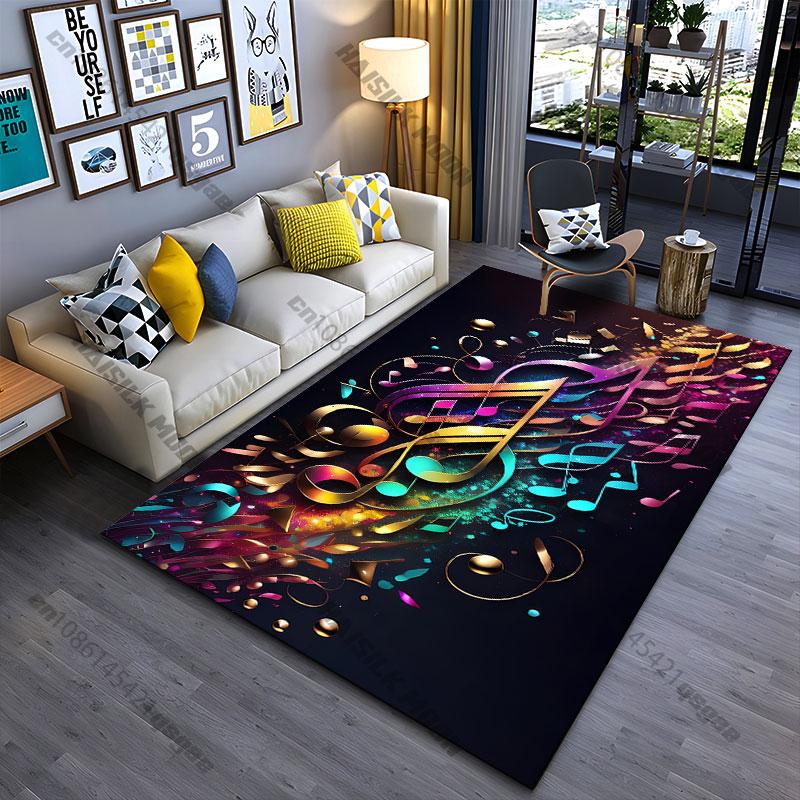 Music Energy Colors Artistic Flow Carpet Yoga Living Room Room Decor Children's Crawling Mat Doormat Area Rug Games Mat