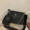 Woman Female Fashion Causal Handbag Set Crossbody Bags Shoulder Handbags 2in1 Sling Bag Trend Hand Bag For Travel Shopping