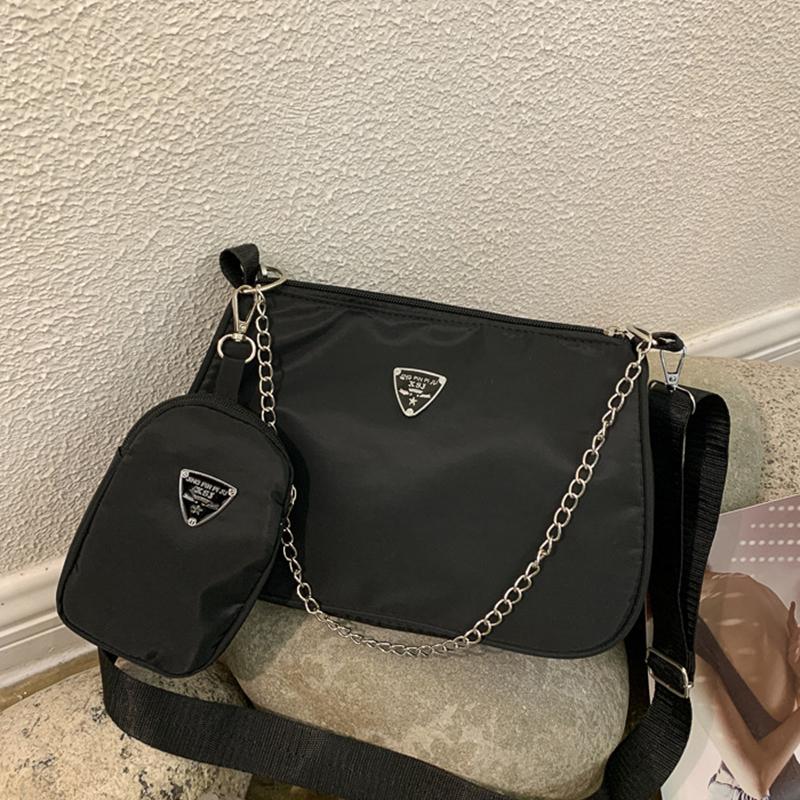 

Женский женский модный повседневный комплект сумок сумки через плечо сумки через плечо 2 в 1 сумка-слинг трендовая ручная сумка 26x9x16cm