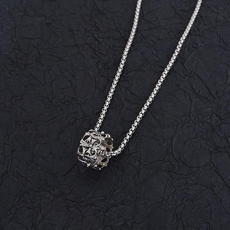 Trendy Titanium Steel Men's Dog Tag Necklace - Hip-Hop Style Pendant Chain