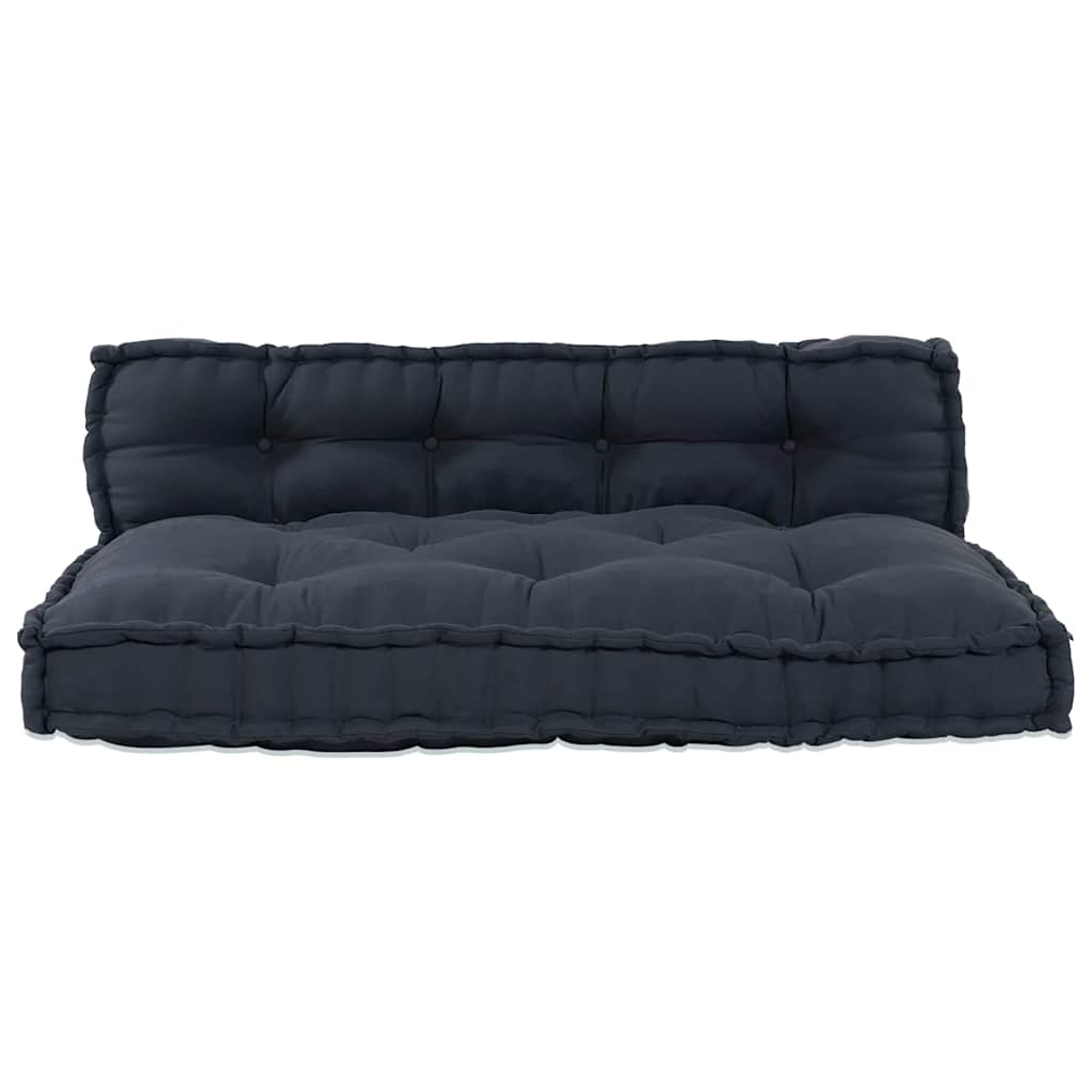 Pallet Sofa Cushion Set 2 Pcs Anthracite 120 X 80 X 38 Cm Fabric