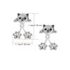 Vintage Funny Silver Color Cat Earring for Women Cute Animal Kitten Back Hanging Earrings Girls Party Banquet Piercing Jewelry