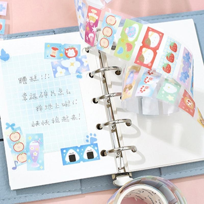 Scrapbooking Decorative Tape Glittering Cutout Cartoon Tape For Scrapbooking Journal Water Bottle Phone Case Wrapping