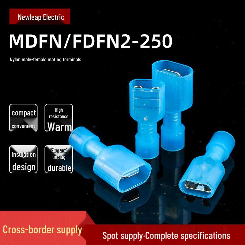 

Nylon Push-In Spade Terminal Insulation Connector MDFN2-250 Male & Female Terminals Male Terminal MDFN2-250
