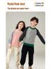 100% Wool Color Block Crew Neck Sweater for Boys & Girls - 2025 Autumn/Winter Collection