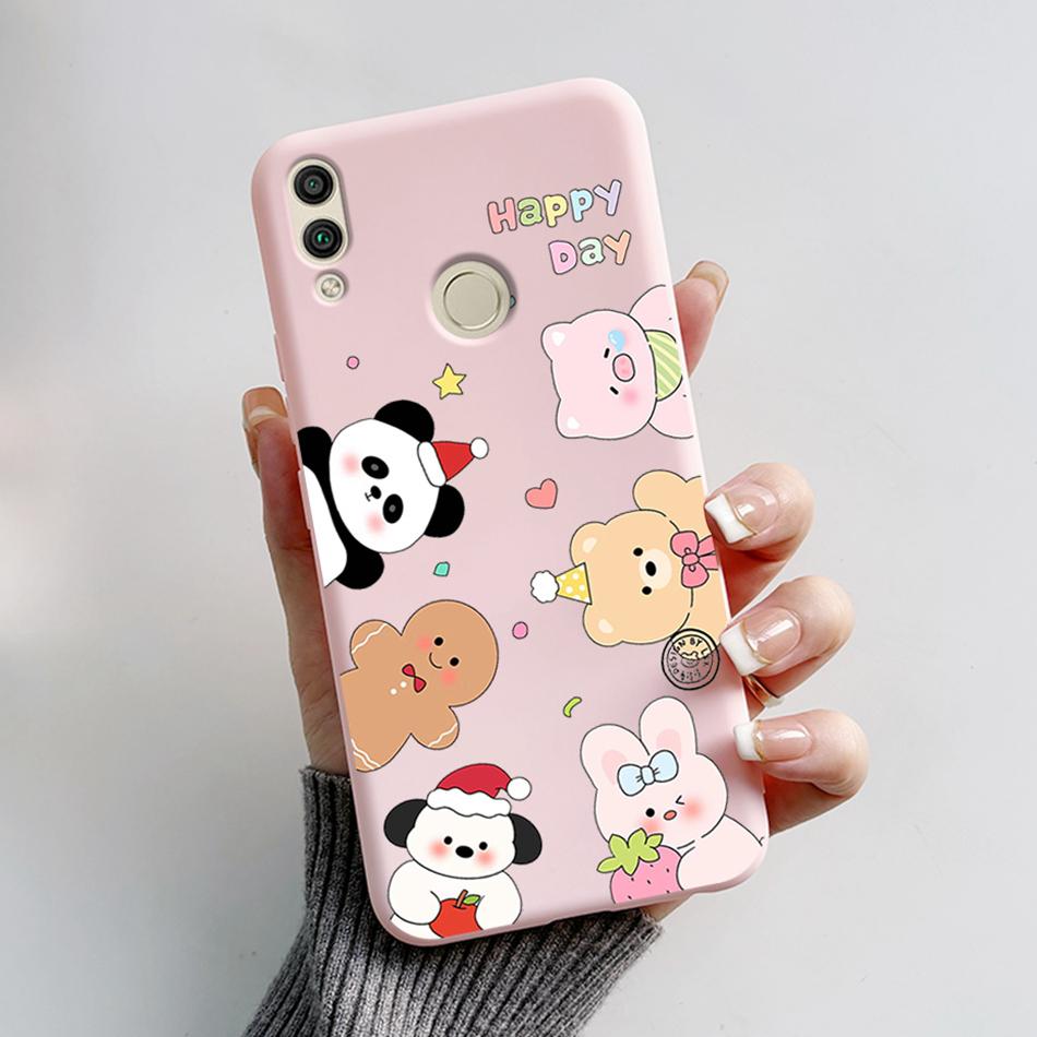 For Huawei Honor 8X Case Honor8X JSN-L22 JSN-L21 Bear Phone Case Soft TPU Cover Funda For Honor 8C BKK-L21 BKK-LX1 Honor8C Capa