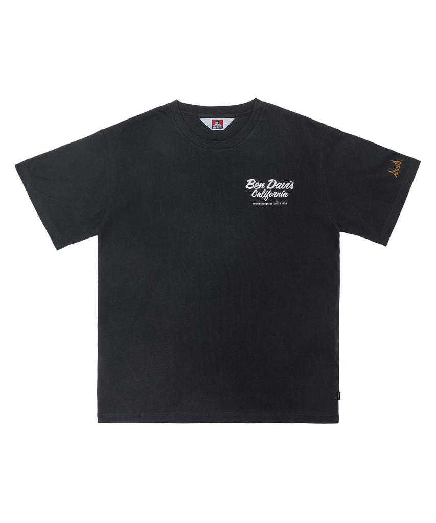 BEN DAVIS Original Store Print Tee Charcoal