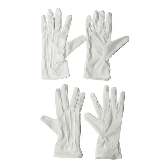 White Formal Gloves Uniform Costume Tuxedo Guard Gloves for Men Women Coin Jewelry Inspection Gloves for Server