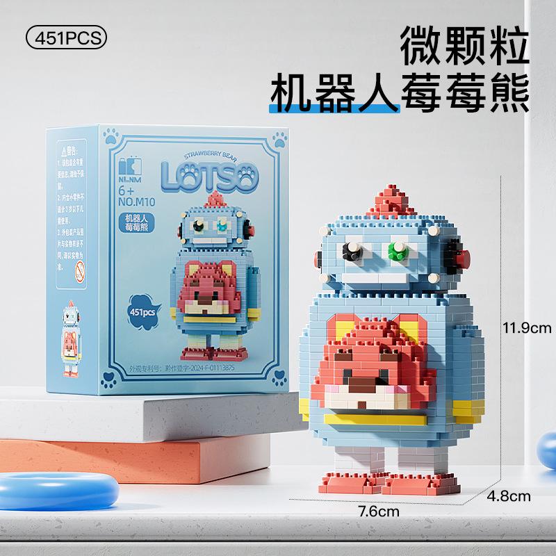 Bloques de Construcción Micro Fruit Loopy Losto Bear Little Beaver Modelo Puzzle Anime Mini Figura de Ladrillos Juguete Para Regalo de Navidad