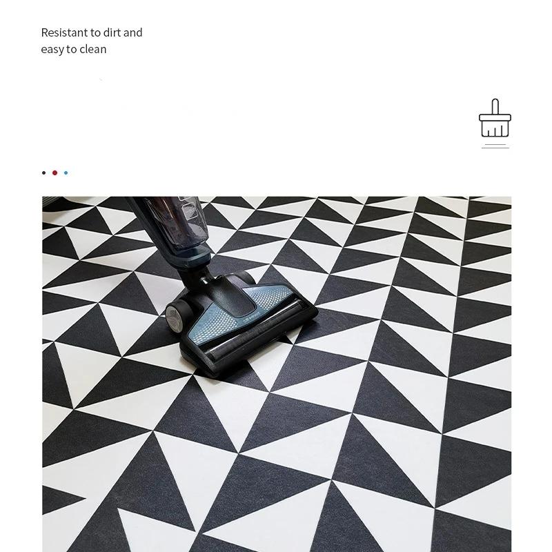 Household Waterproof Balcony Leather Carpet Kitchen PVC Oil-proof Carpets Can Be Cut Living Room Large Area Rug Non-slip Doormat