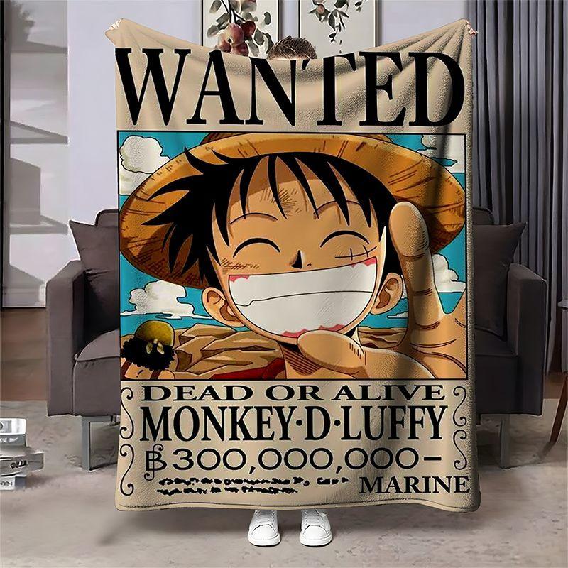 Anime One Piece Blanket Luffy Sauron Robin Flannel Office Nap Blanket Cartoon Warm Soft Blankets For Sofa Bed Cover Blanket Gift