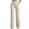 Women's High Waist Button Detail Wide Leg Trousers