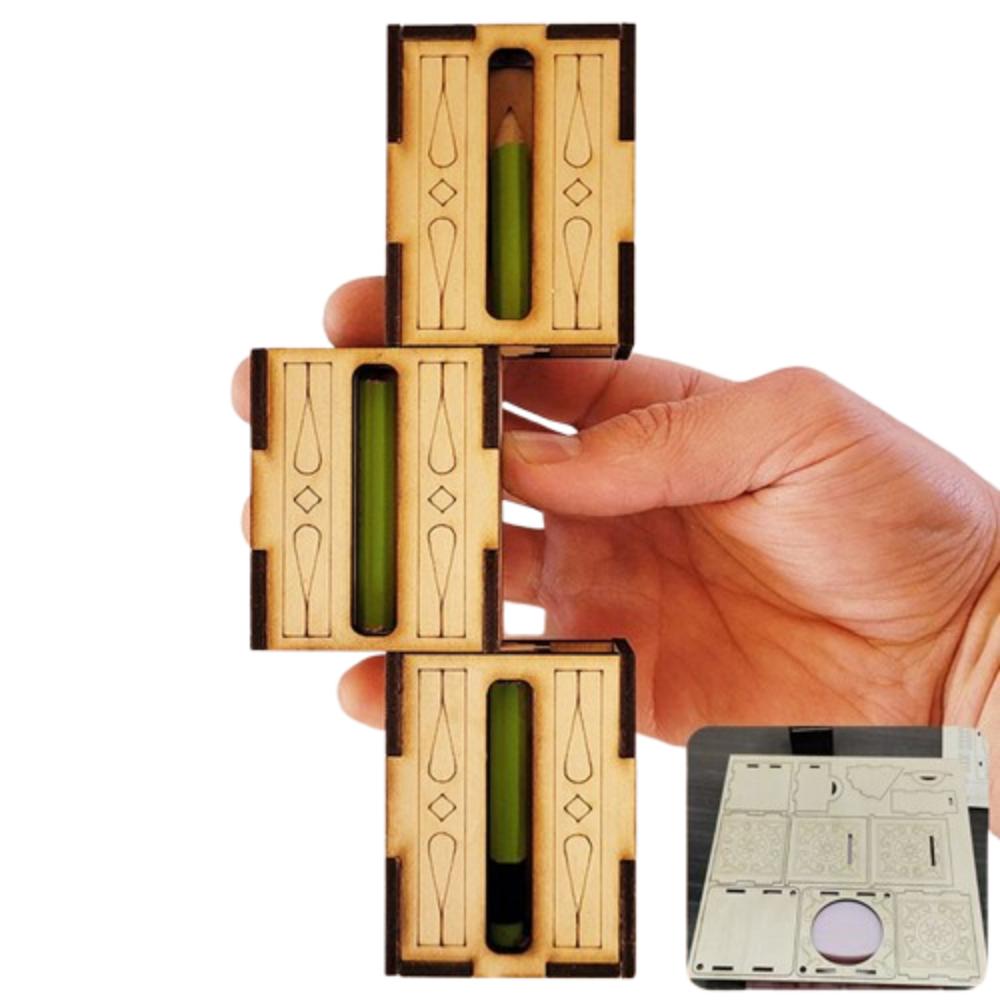 Educational Finger Magic Trick Toy Assembling Magic Pencil Box  Toy for Children