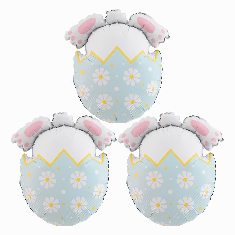 6 Easter Eggs (Double-Sided), 6 Easter Chicks, 3 Matte Eggshell Bunnies - Pink, 3 Matte Eggshell Bunnies - Blue, 3 Easter Wreaths, Other