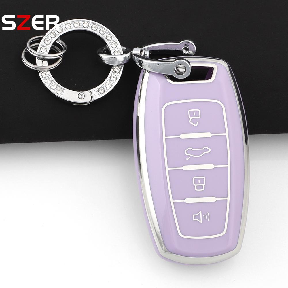 Fashion Tpu Car Key Case Cover For Great Wall Haval Jolion  H6 H7 H4 H9 F5 F7 F7X F7H H2S Gmw Dargo Protected Shell Keychain