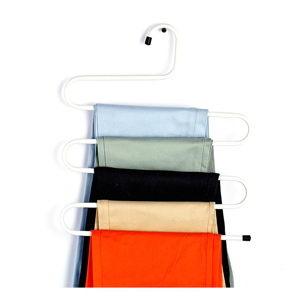 S Shape Trousers Pants Hangers Scarf Towel Rack Hanger Closet Organizer Space