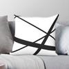 Zwart Witte Geometrische Lijnen Vierkante Kussensloop Polyester Linnen Fluweel Bedrukt Decoratief Sierkussen Stoelkussenhoes 18"