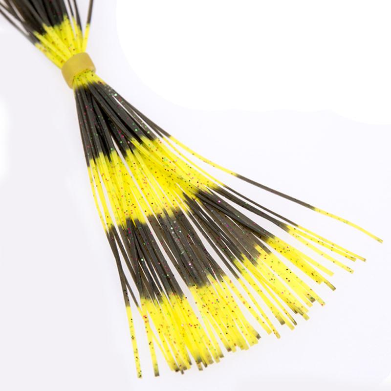 600pcs Mixed Color Silicone Skirts for Spinnerbait Buzzbait Rubber Jig Lures Squid Skirts
