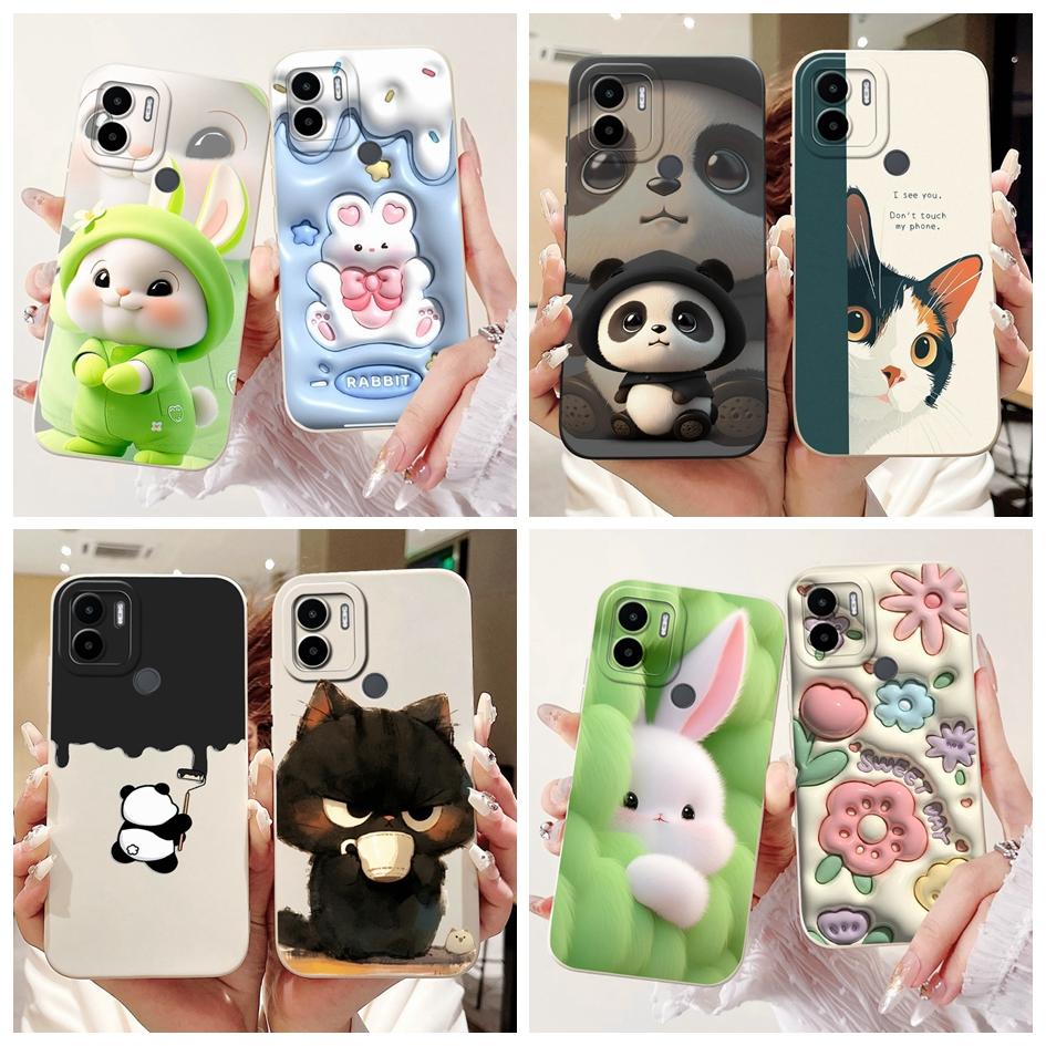 Redmi A1 Case For Xiaomi Redmi A1 Plus Cover Lovely Rabbit Panda Rabbit Shockproof Silicone Bumper For Xiaomi Redmi A2 A2+ Funda