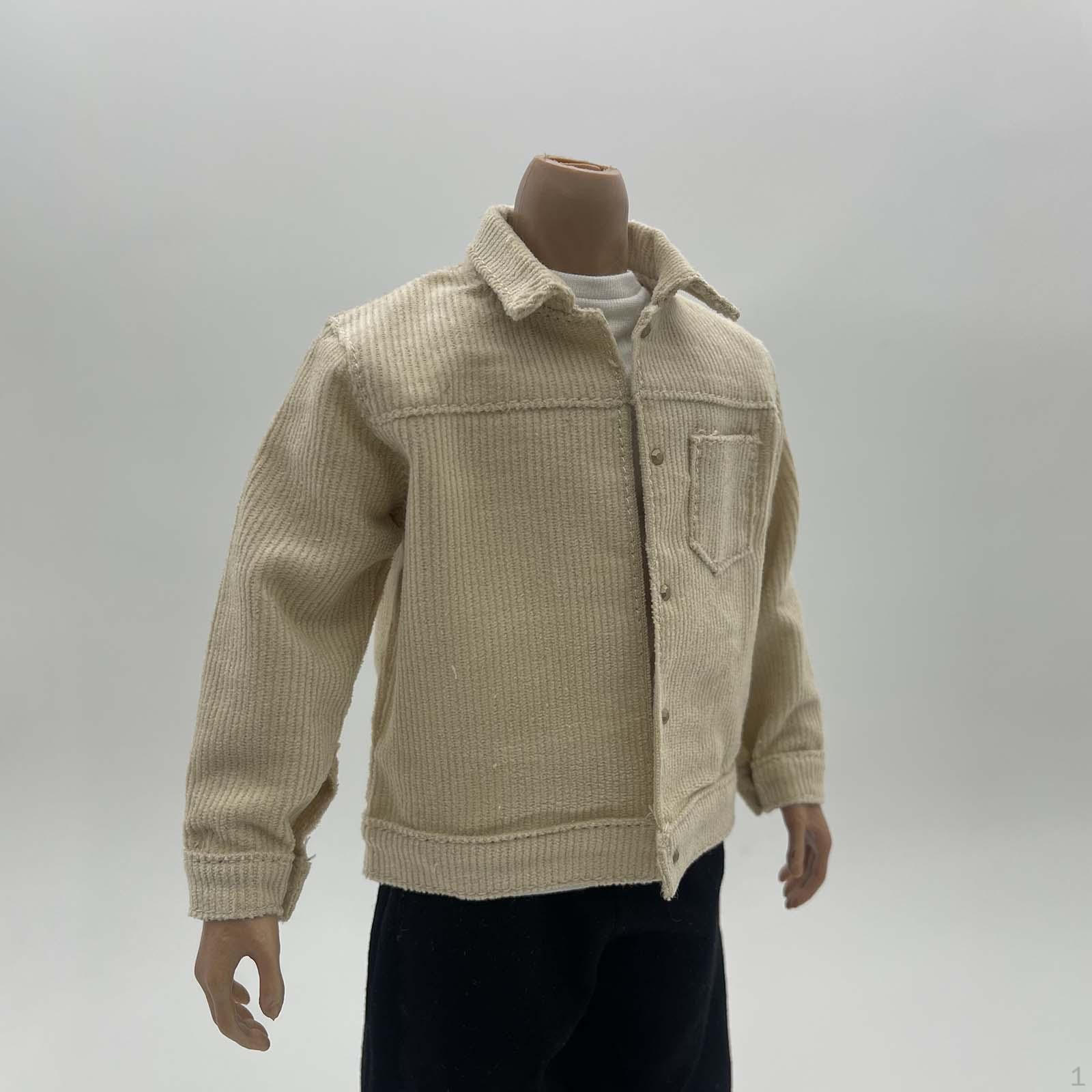 

1/6 Мужская фигурка пальто, аксессуары для кукол, костюм ручной работы, модная одежда, мини-одежда для 12 дюймов хаки