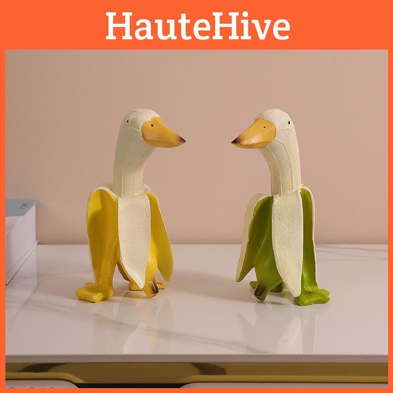 Duck Banana Resin Animal Sculpture Fun Desktop Decorations Gift Friends For