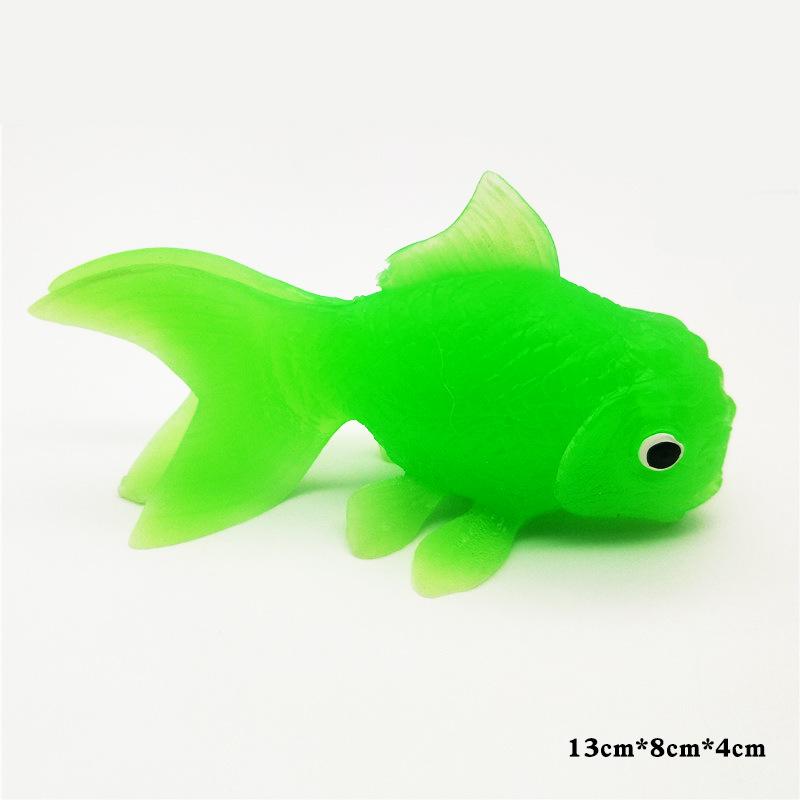 Large Soft Gel Simulation Goldfish Toy for Children - Fake Colorful Fish Model for Catching and Water Play