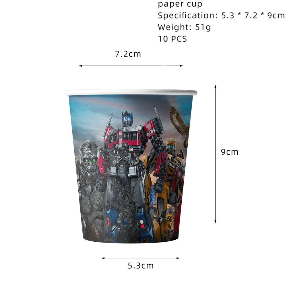 51pcs Transformers Themed Birthday Party Decor w/ Plates Napkins Tablecloth Cups