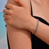 Vnox Simple Women's Stainless Steel Link Chain Cuban Bracelets With Fold Over Clasp Stainless Steel Jewelry Length 16.5cm