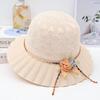 Summer new women's big edge straw hat bow breathable sunscreen sun hat outdoor UV protection sun hat