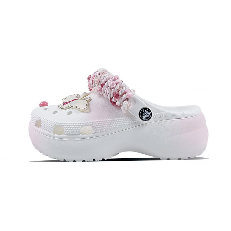 

Crocs Classic Platform Clog EVA Sweet Dog Shadow Classic Cloud Дофамин Девочковый Милый Градиент Ручная роспись Дырочные туфли Женские Белые 34-35 белый