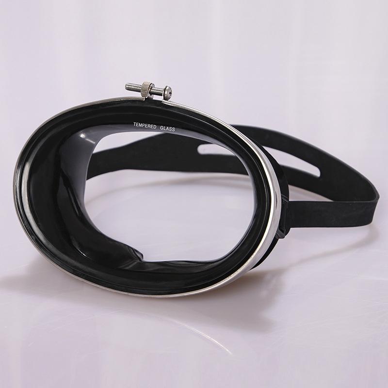 Oval Diving Mask Single Lens Scubas Mask Panoramic Wide View Tempered Glass Lens Freediving Water Mask For Underwater Adventures