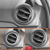For Mazda 3 2004-2009 Accessories Carbon Fiber Car Trument Panel Left Right Air Outlet Vent Ring Frame Decoration Sticker