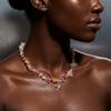 Bohemian Colorful Natural Crushed Stone Choker for Women Creative Crystal Beaded Starfish Pendant Necklace Beach Jewelry Gift