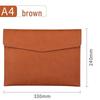 A4 Leather Korean Style Large Capacity Magnetic Snap File Folder