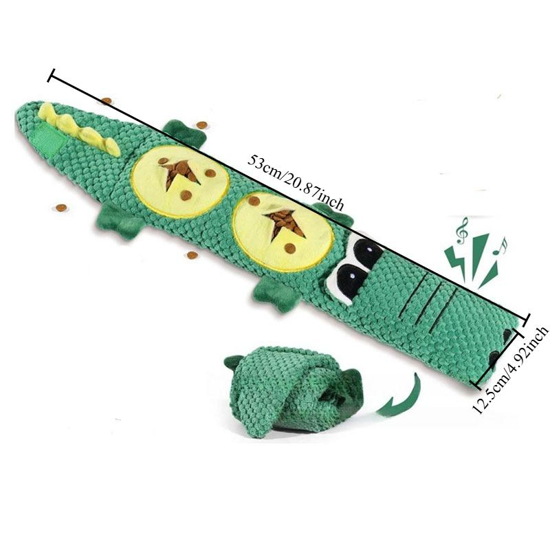Dog Puzzle Feeder Interactive Resistant Foldable Puppy Toy Plush Sound Squeak Puppy Toys for Small Medium Dogs Pet Supplies