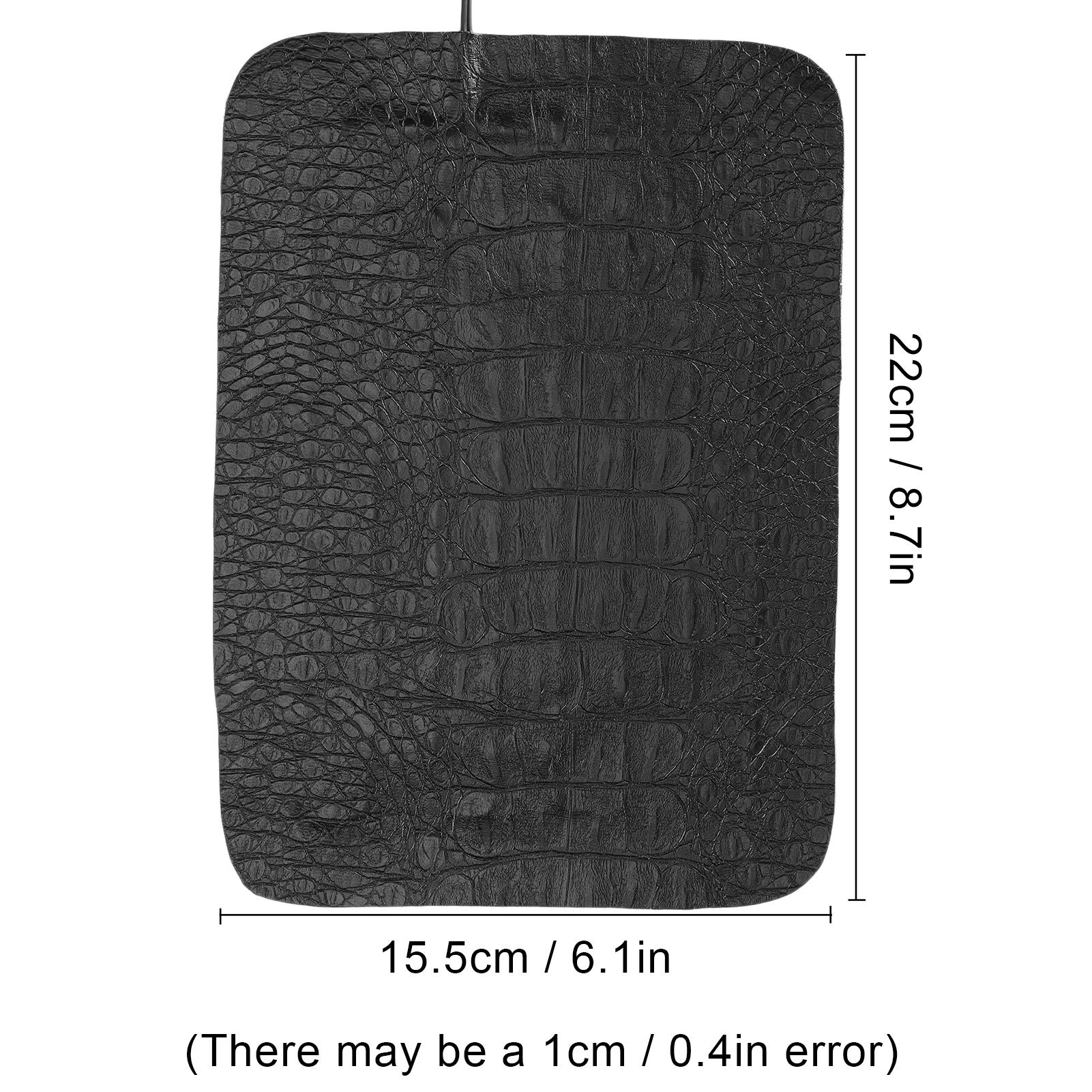 

USB Тепловой коврик для рептилий из ПУ кожи, устойчивый к царапинам, водонепроницаемый, с 3 уровнями регулировки температуры для черепахи, ящерицы