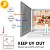 0.9M Wide Window One Way Privacy Film Static Cling UV Heat Control Daytime Mirror Window Tint