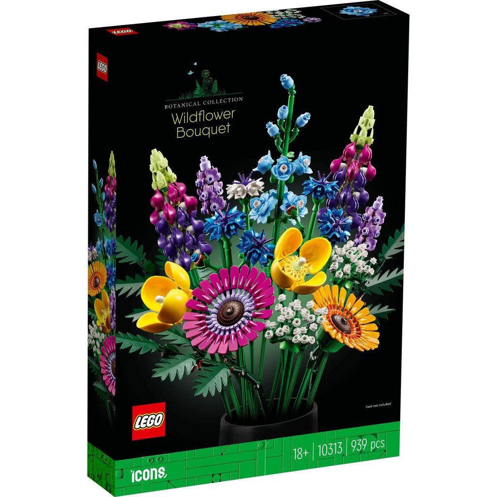 LEGO Botanical Wildflower Bouquet Toy - Birthday Gift, Mother's Day, Father's Day, Gift for Men and Women, Flower Bouquet, Artificial Flowers, Decorat
