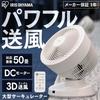 Iris Ohyama Circulator Fan, Compatible with 50 Tatami Mats, DC Motor, 3D Air Blower, Remote Control Included, Large, Commercial Use, PCF-DC23-W, White