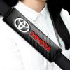 BBcu3 Auto Sticker For Toyota Camry Car Seat Belt Cover Carbon Fiber Leather Shoulder Protection Cover Corolla E150 Rav4 Mark 2 Reiz