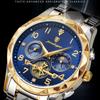 New Luxury Quality Men's Watch Quartz Non-mechanical Waterproof Luminous Fashion Upscale Watch Calendar Steel Strap Triple Display Watch Watch Watch