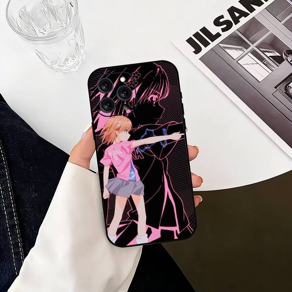 Misaka Mikoto Railgun Electric Warning Style  Phone Case Silicone Soft For IPhone 17 16 15 14 13 12 11 X XR Plus Pro Max Plus