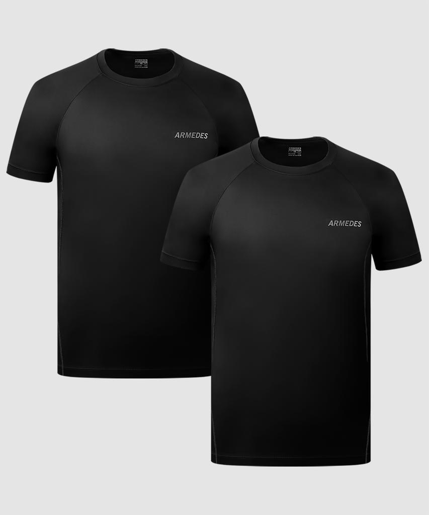 ARMEDES [2Pack] Super Dry Functional Short Sleeve T-Shirt Ar-194 (7 Colors) (Type A)