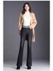 Women's Plus Velvet High-Waisted Slim-Fit Micro-Flare Jeans - 200 Jin Size, Thick Winter Denim Pants, Large Size Cotton Flare Pants
